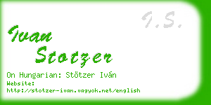 ivan stotzer business card